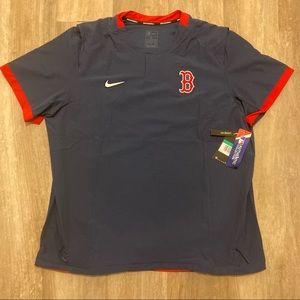 Nike MLB Boston Red Sox Authentic Short Sleeve Pullover Warm-up Jacket Men’s XL